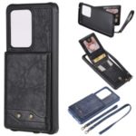 PU Leather+TPU with Card Holders [Vertical Flip] Cover for Samsung Galaxy S20 Ultra – Black