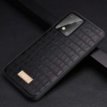 SULADA Crocodile Texture PU Leather Coated TPU Case for Samsung Galaxy S20 – Black