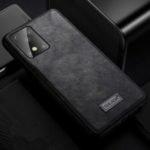 SULADA PU Leather Coated TPU Case for Samsung Galaxy S20 – Black