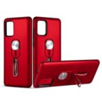 TPU + PC Combo Finger Grip Kickstand Phone Case for Samsung Galaxy A71 – Red