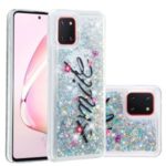 Pattern Printing Glitter Powder Quicksand TPU Back Shell for Samsung Galaxy A81/Note 10 Lite – Smile