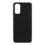 Shiny Glittery PC Back+ Electroplating TPU Frame Cell Phone Case for Samsung Galaxy Samsung Galaxy S20 Plus – Black