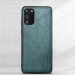 X-LEVEL Vintage Style PU Leather Coated TPU Mobile Phone Cover for Samsung Galaxy S20 – Green