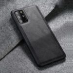 X-LEVEL Vintage Style PU Leather Coated TPU Mobile Phone Cover for Samsung Galaxy S20 Plus – Black