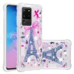 Pattern Printing Glitter Powder Quicksand TPU Phone Casing for Samsung Galaxy S20 Ultra – Eiffel Tower