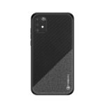 PINWUYO Honor Series PU Leather Coated PC + TPU Hybrid Back Case for Samsung Galaxy A91/S10 Lite – Black