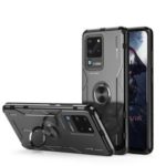 Drop-proof Kickstand Metal Silicone Combo Case for Samsung Galaxy S20 Ultra – Black