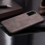 X-LEVEL Vintage Series Business Leather Coated PC Hard Case for Samsung Galaxy S20 Plus – Coffee