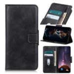 Crazy Horse Leather Phone Cover with Stand Wallet Case for Samsung Galaxy A51 – Black
