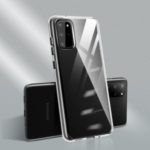 Clear Shockproof Soft TPU Phone Cover for Samsung Galaxy S20 Plus – Black Button