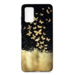 Pattern Printing Matte Soft TPU Protective Case for Samsung Galaxy S20 – Gold Butterflies