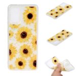 Glitter Sequins Inlaid Pattern Painting Soft TPU Phone Cover for Samsung Galaxy A51 – Sunflower