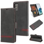 [Business Style] Splicing Wallet Stand Leather Cover for Samsung Galaxy S20 – Black