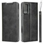 PU Leather Stand Phone Cover Case with Card Slot for Samsung Galaxy S20 – Black