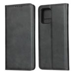 Auto-absorbed Leather Wallet Stand Phone Casing for Samsung Galaxy A91/S10 Lite – Black