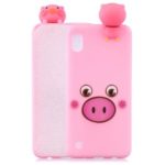 3D Doll Decor Soft TPU Phone Shell for Samsung Galaxy A01 – Pig