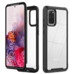 PC Frame TPU Bumper Acrylic Back Hybrid Phone Shell for Samsung Galaxy S20 Plus – Black
