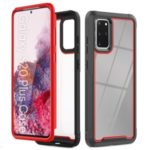Stylish TPU Bumper + PC Frame + Acrylic Back Hybrid Cover for Samsung Galaxy S20 Plus – Red