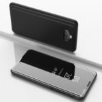 View Window Mirror Surface Leather Cover for Sony Xperia 10 Plus – Black