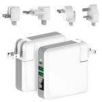 Replacable Plug 4-IN-1 Global Travel Charger Qi Wireless Charging Multi-function Super Power Bank 6700mAh