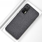 Cloth Texture PC + TPU Combo Phone Case for Huawei P40 – Grey