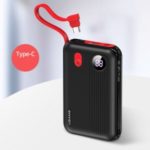 USAMS US-CD128 PB49 USB 10000mAh Portable Power Bank with Type-C Cable