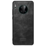 SULADA PU Leather Coated TPU Mobile Phone Case for Huawei Mate 30 – Black