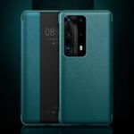 Smart View Window PU Leather + PC Protective Phone Case for Huawei P40 Pro – Green