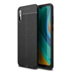 Litchi Texture TPU Soft Mobile Phone Case for Huawei Enjoy 10e – Black