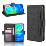 Wallet Stand Flip Leather Phone Shell for Motorola Moto G8 Power – Black