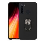 Detachable PC + TPU Phone Case with Finger Ring Kickstand for Xiaomi Redmi Note 8T – Black
