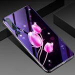 Plated TPU Frame + Blue-ray Tempered Glass + PC Back Combo Case for Xiaomi Mi 10 – Tulip