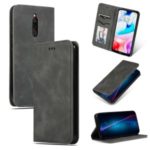 Business Style PU Leather Card Slots Stand Phone Casing for Xiaomi Redmi 8/8A – Black