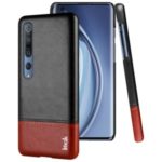 IMAK Ruiyi Series PU Leather Coated PC Hard Case for Xiaomi Mi 10/Mi 10 Pro – Black / Brown