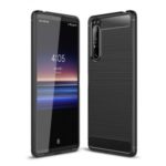 Carbon Fibre Brushed TPU Back Case for Sony Xperia 1 II – Black