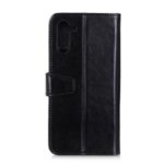 Crazy Horse Texture Wallet Stand Leather Phone Shell for OPPO Realme 6 Pro – Black
