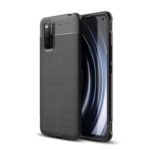 Litchi Texture  Soft TPU Mobile Phone Case for vivo iQOO 3 5G – Black