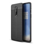 Litchi Grain Flexible TPU Protective Phone Shell for OnePlus 8 – Black