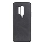 PU Leather Coated Plastic + TPU Hybrid Case for OnePlus 8 Pro – Black