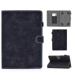 Imprinted Elephant Pattern Universal Leather Card Holder Case for 8-inch Tablet PC – Black