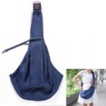 Pet Sling Carrier Bag Dog Cat Sling Carrier Shoulder Bag Front Pocket with Adjustable Shoulder Strap – Blue
