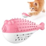 Dog Cat Toothbrush Chew Toy Teeth Cleaning Spilling Ball Toy – Pink