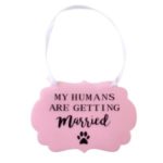 TD366 Personalized Dog Collar Tag Wedding Anniversary Pet Decor Pendant – Pink