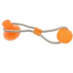 Suction Cup Dog Toy Self-Playing Rubber Chew Ball – Orange
