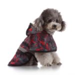 Fashion Pet Dog Raincoat Waterproof Dog Rain Jacket with Hood [Small] – Red/XS