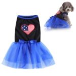Pet Clothes Cat Dog Lovely Skirt Princess Dress Pet Clothing – Black/Blue/ Size: M