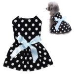 Bow-knot Pet Clothes Cat Dog Lovely Dress Pet Clothing – Polk Dots/Size: M