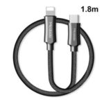 MCDODO CA-4993 Knight Series Type-C to Lightning PD 18W Fast Charging Cable Data Sync Charging Cable, 1.8m – Black