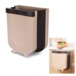 8L Kitchen Cabinet Garbage Box Wall Mounted Folding Waste Bin Trash Can – Coffee