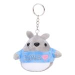 Girls Women Self-defense Alarm Cute Animal Pendant Plush Doll – Blue/Totoro